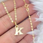 gouden ketting met letter